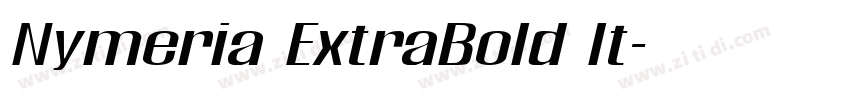 Nymeria ExtraBold It字体转换